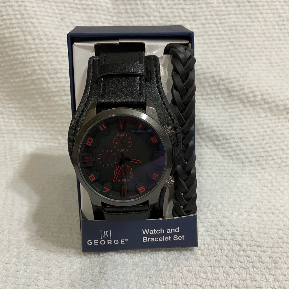 George Men’s Watch & Bracelet Set